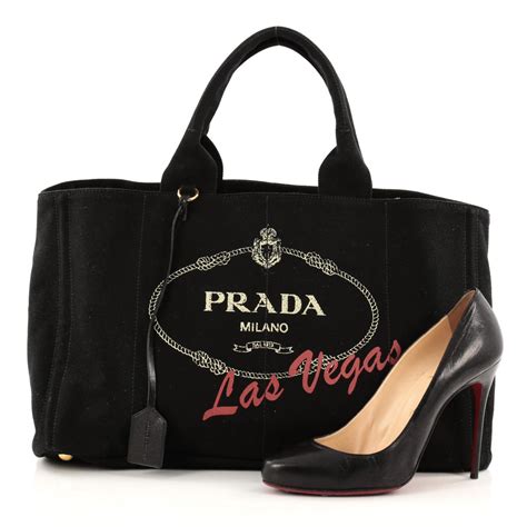 prada printed canvas tote|prada canvas canapa tote.